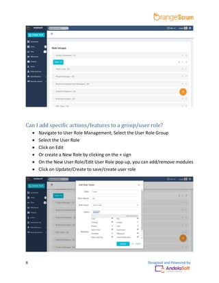 Orangescrum User Role Management Add-on User Manual | PDF