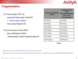 Voip Frame Avaya VoIP on Cisco Best Practices by PacketBase | PPT