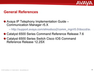 Avaya VoIP on Cisco Best Practices by PacketBase | PPT