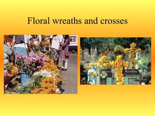Floral wreaths and crosses 