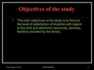 User satisfaction in engineering college libraries a case study of ...