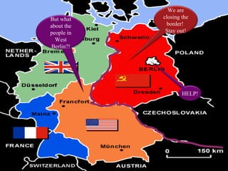 We are closing the border!  Stay out! But what about the people in West Berlin?! HELP! 
