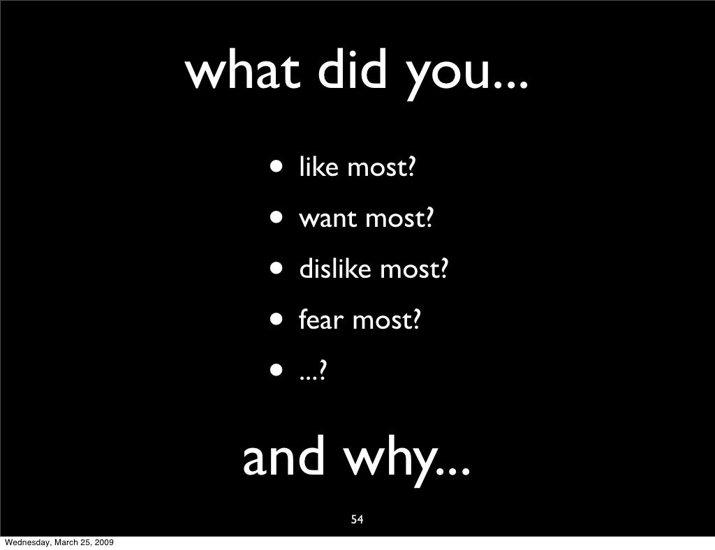 What Did You Like