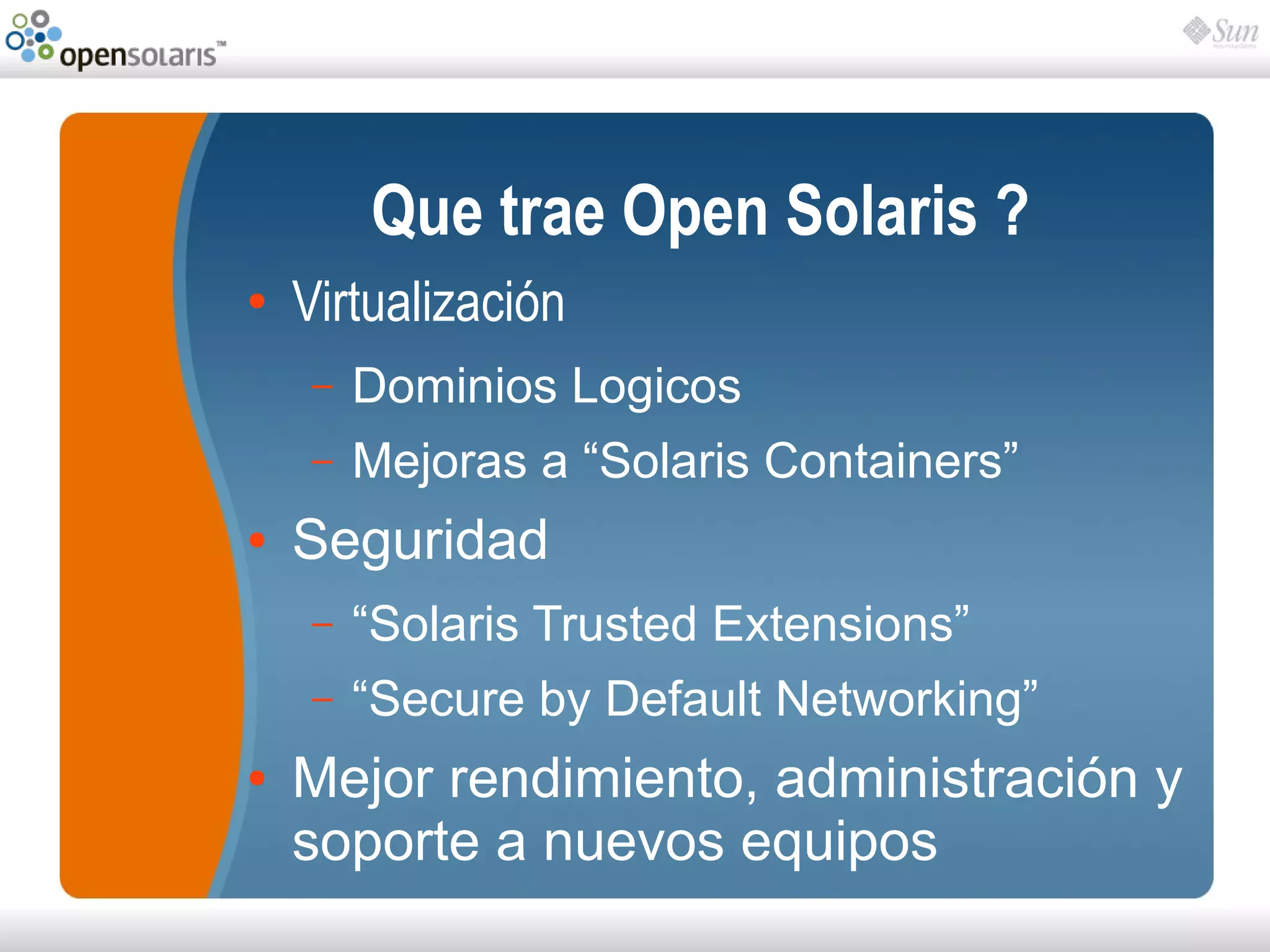 Introducción a OpenSolaris