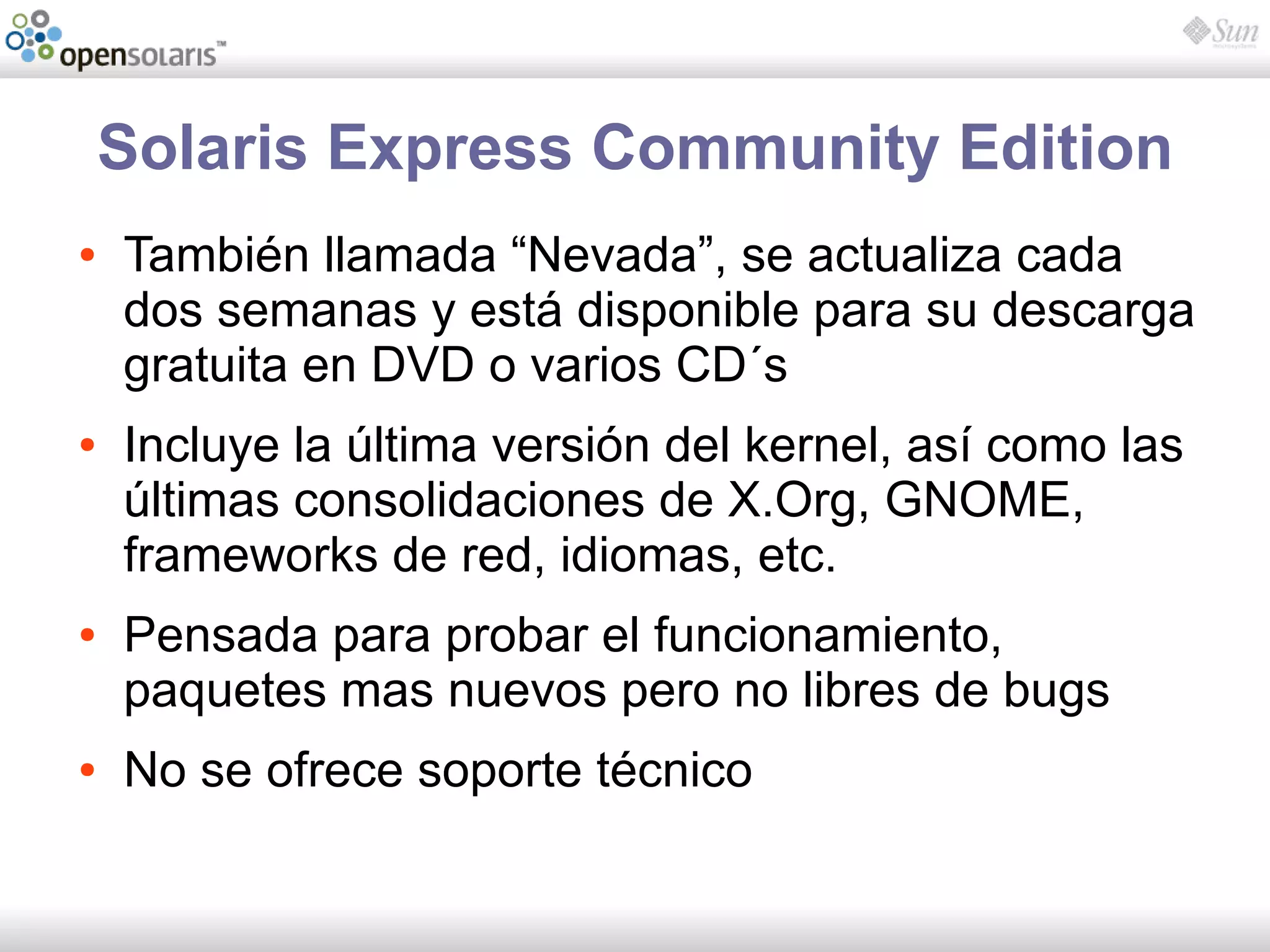 Introducción a OpenSolaris