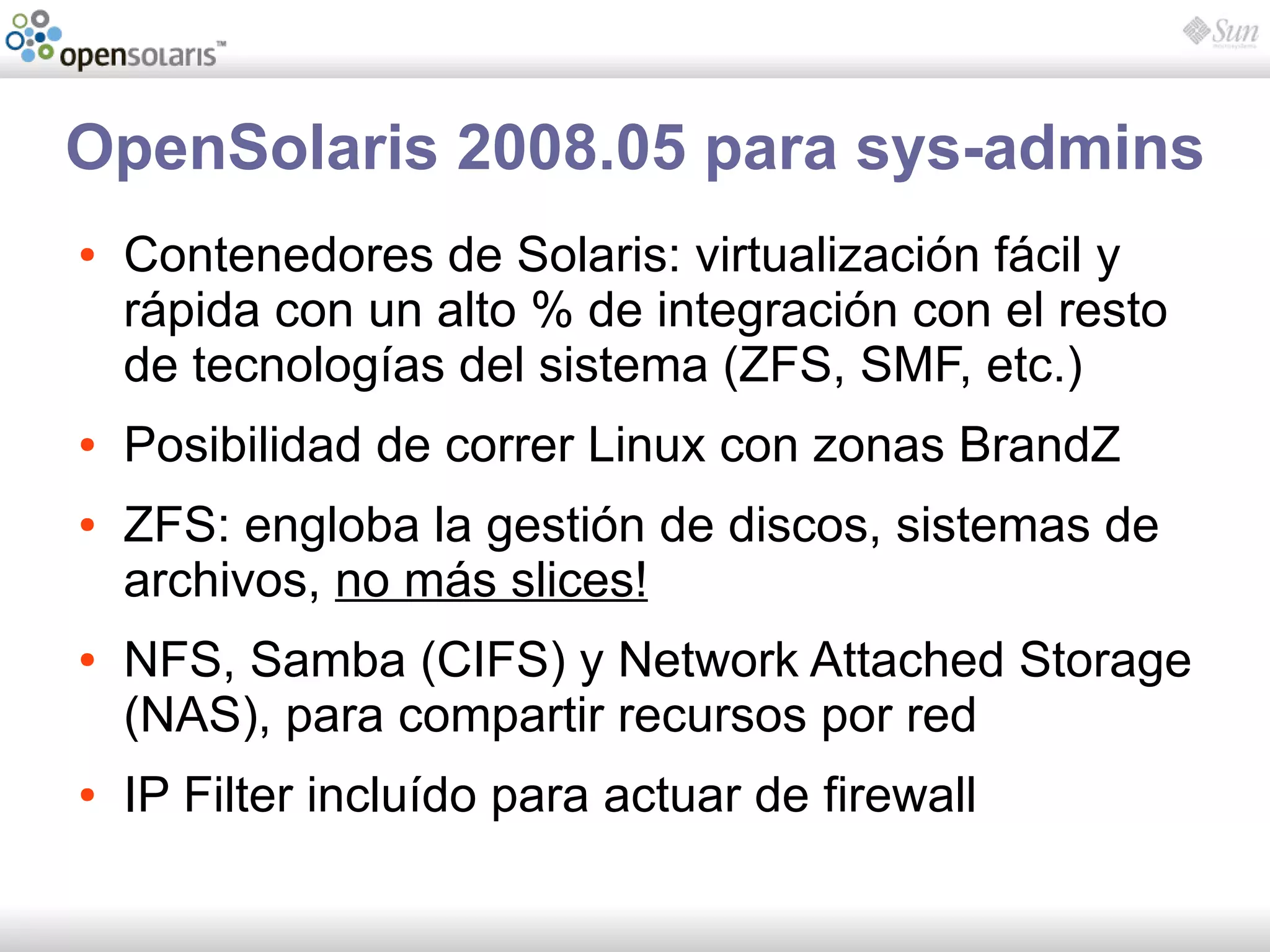 Introducción a OpenSolaris