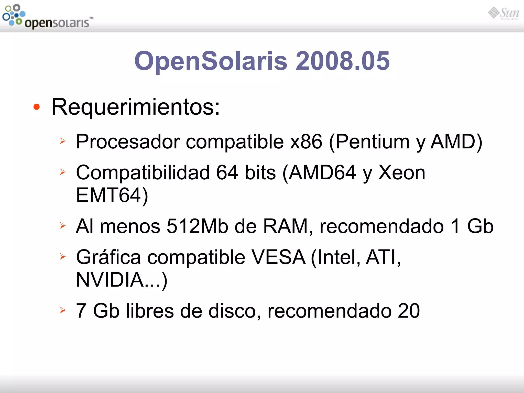 Introducción a OpenSolaris