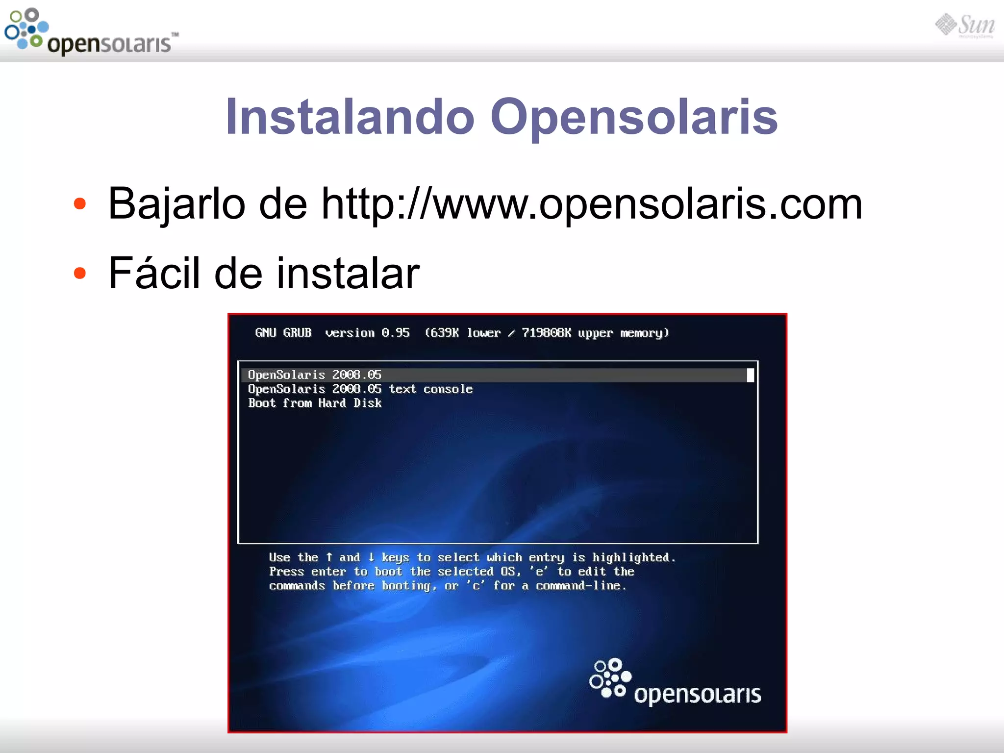Introducción a OpenSolaris