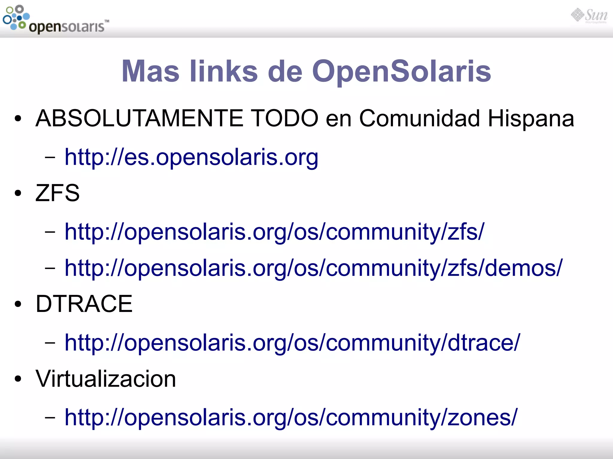 Introducción a OpenSolaris