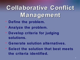 Interpersonal Managing Conflict | PPT