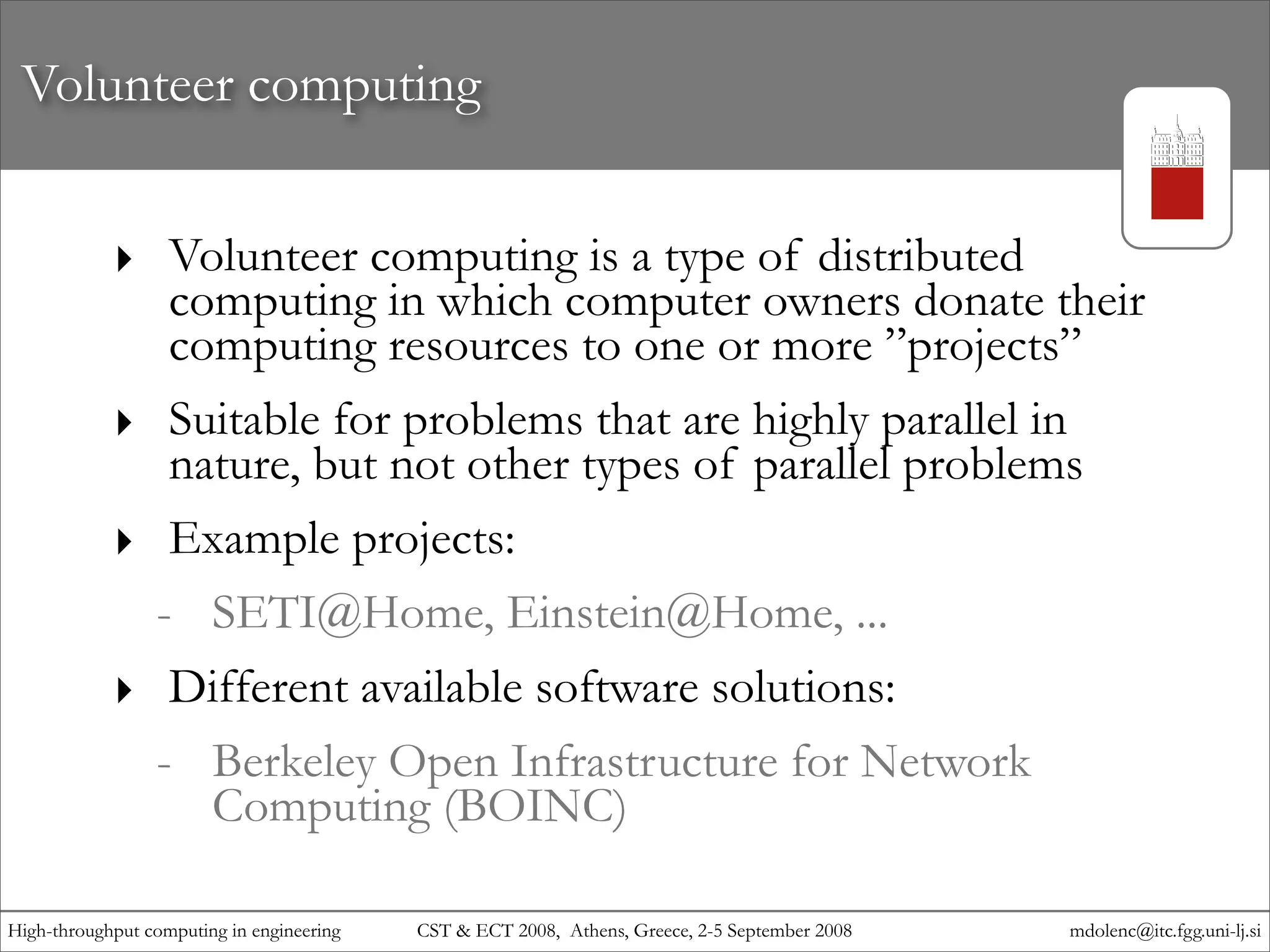 High-throughput computing in engineering
