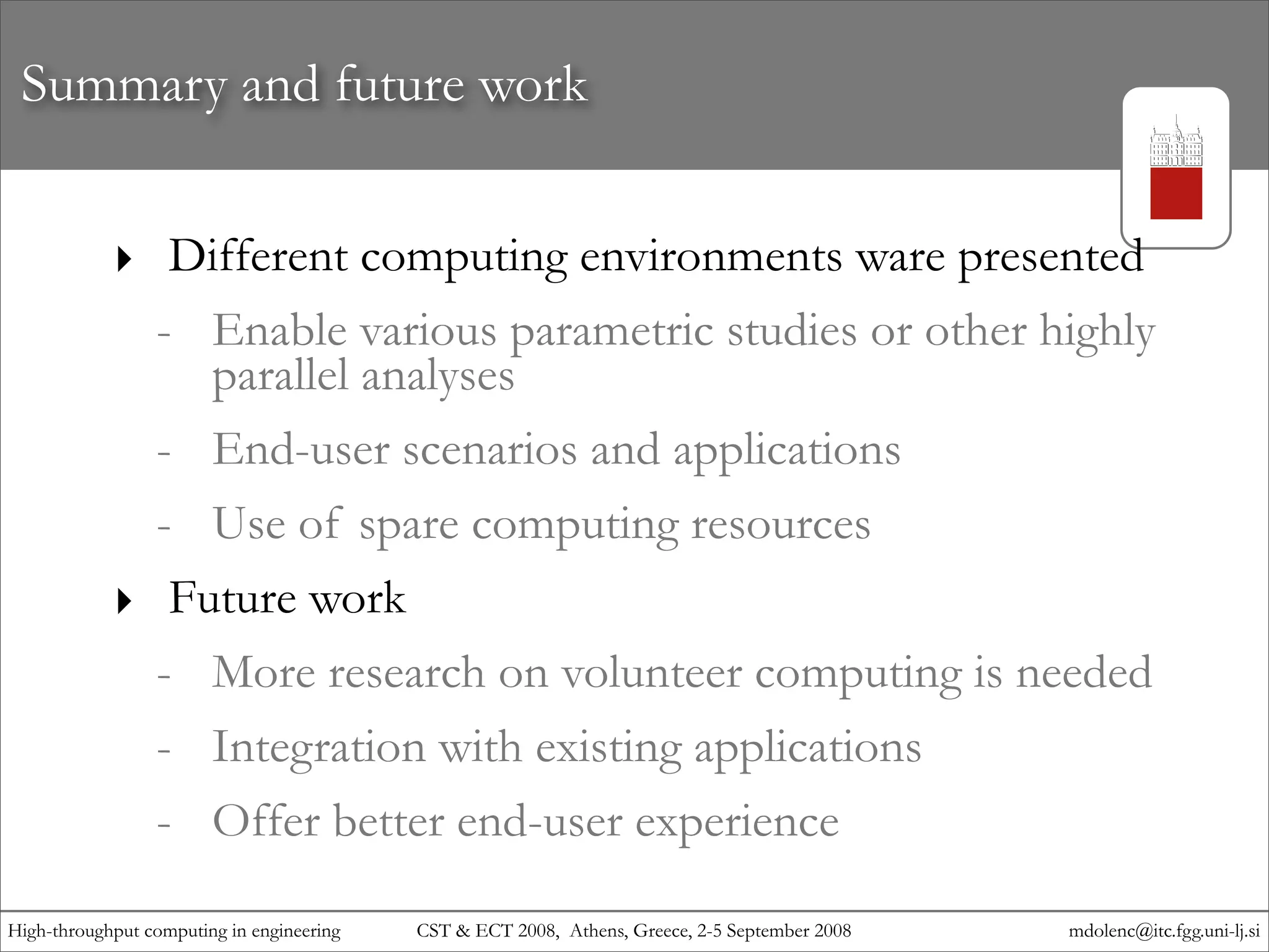 High-throughput computing in engineering