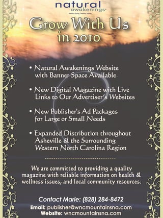 Graphic Design Natural Awakenings Back Cover Ad Feb 2010 