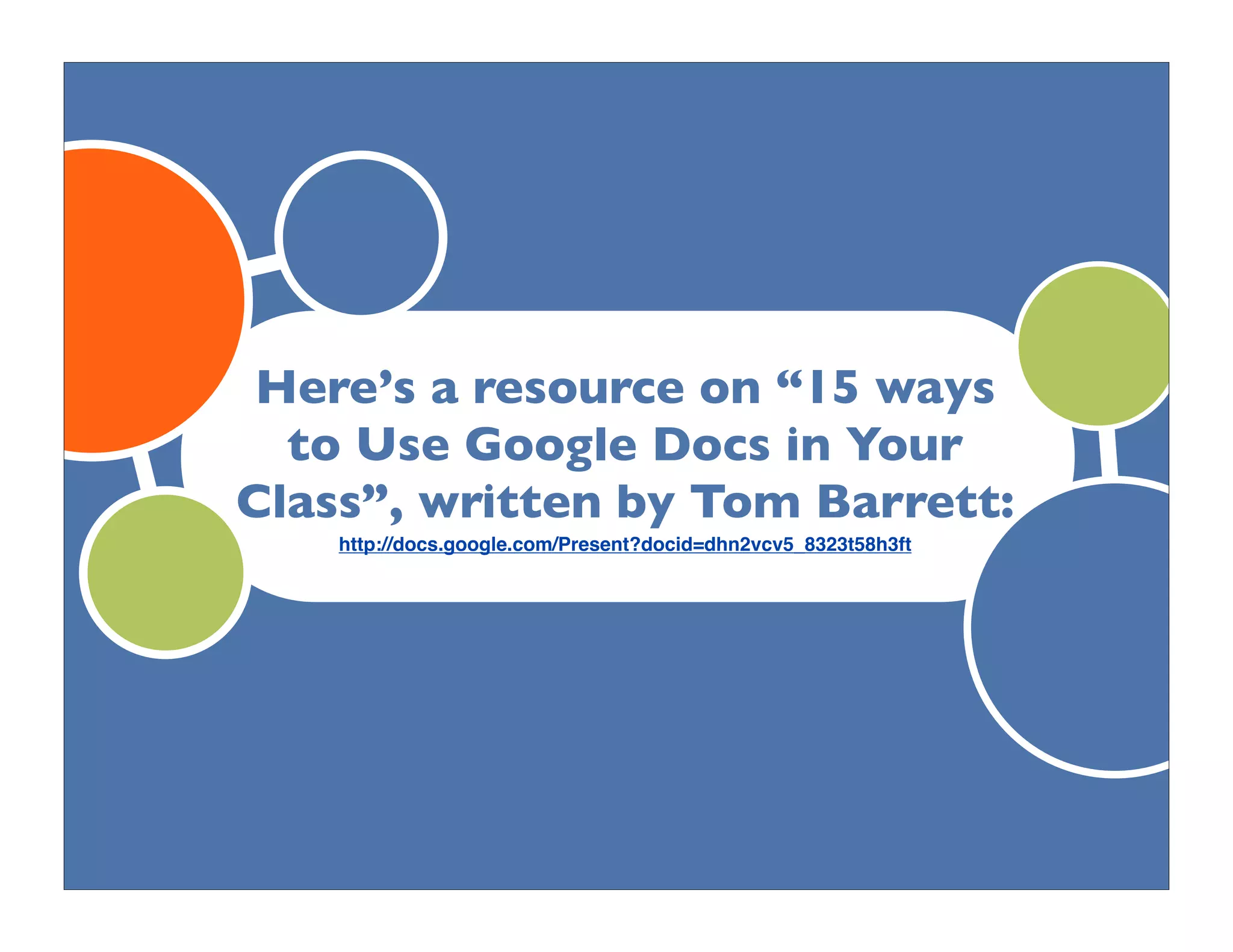 Collaborative Technologies, PLNs: New Literacies for the 21st Century Teacher