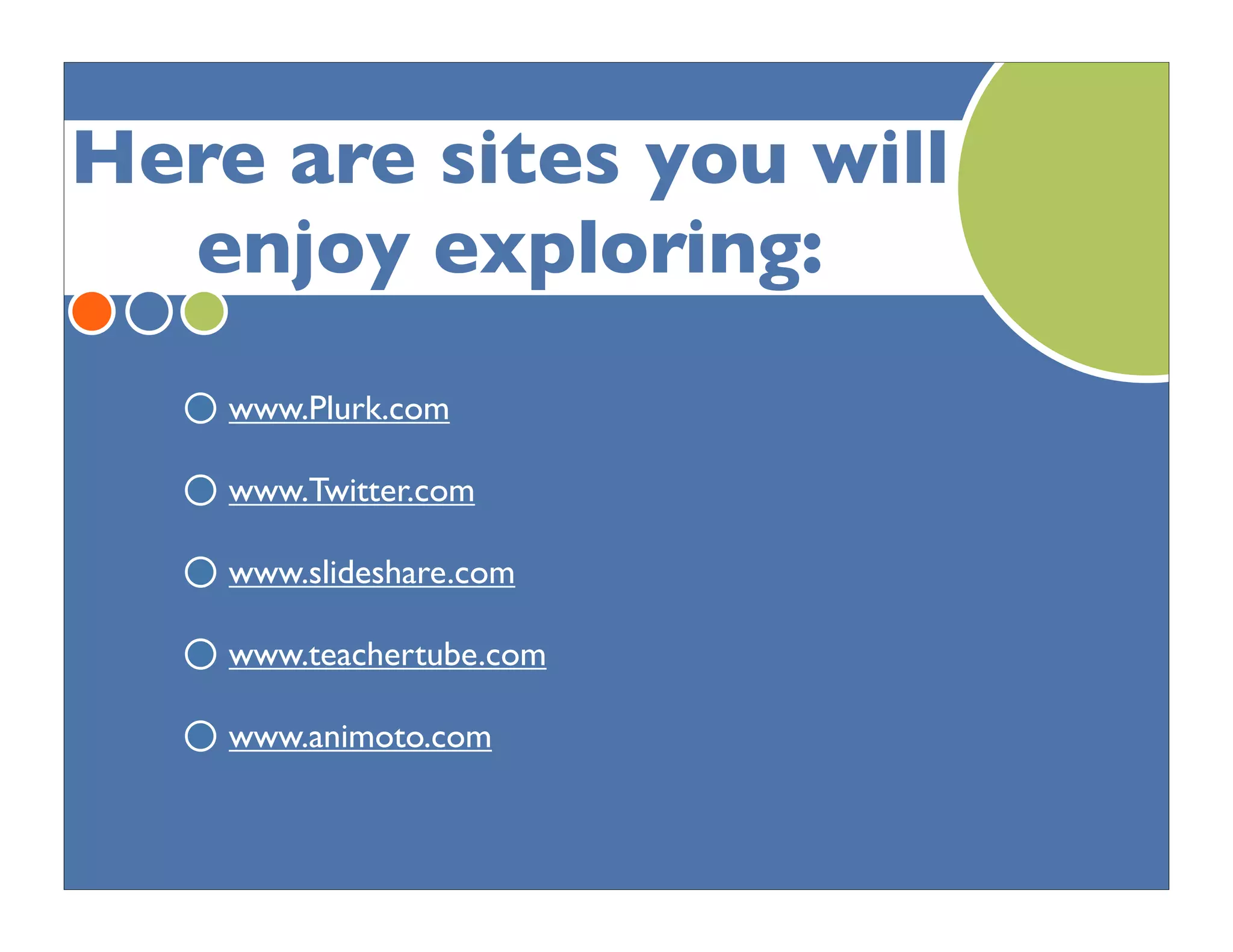 Collaborative Technologies, PLNs: New Literacies for the 21st Century Teacher