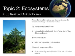Structure of Ecosystems