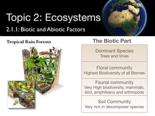 Structure of Ecosystems