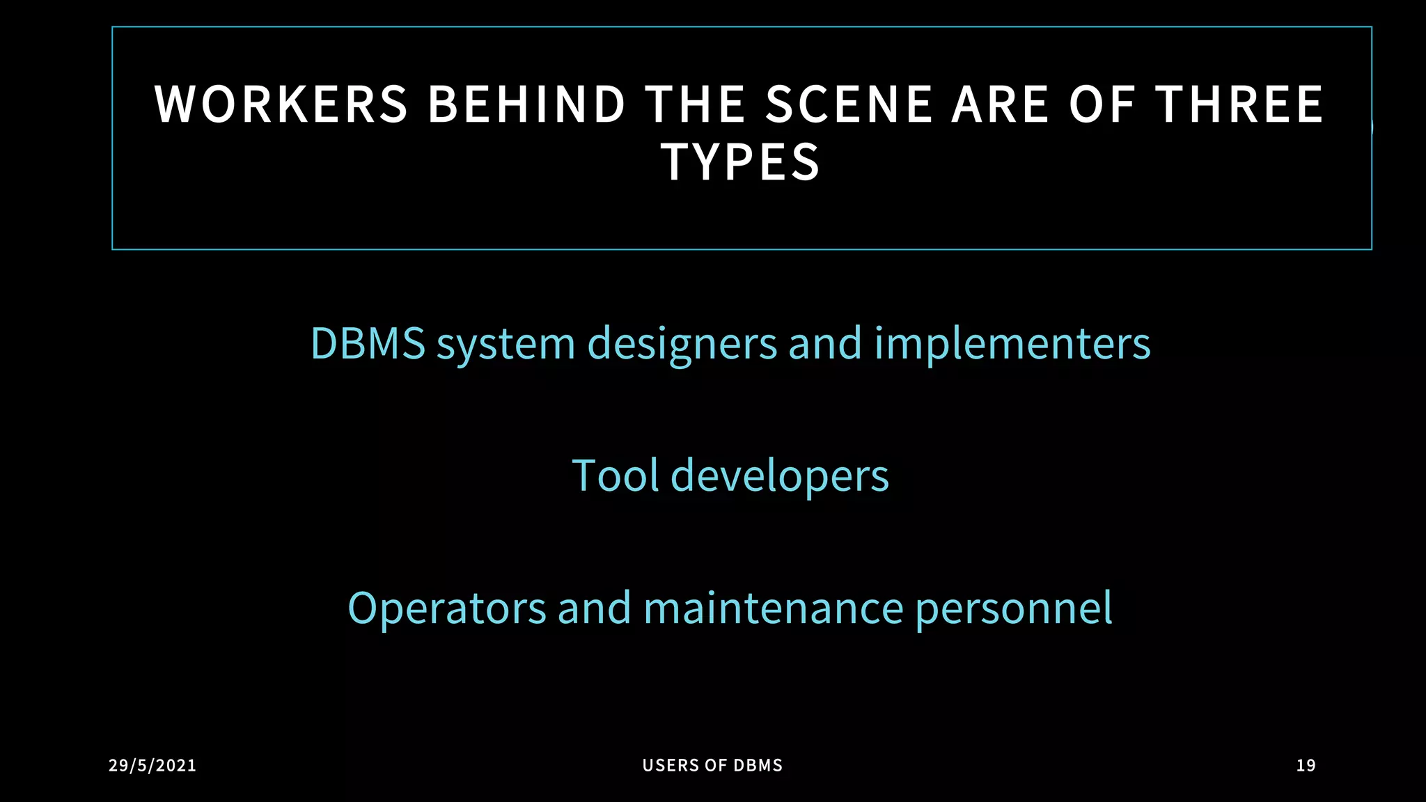 Oprators In Dbms Image Users of dbms | PDF