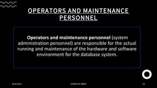 Oprators In Dbms Image Users of dbms | PDF