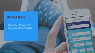 14 / 52
Mobil Web
Traﬁkte iyi, dönüşümde
düşük bir kite karşımızda!
 