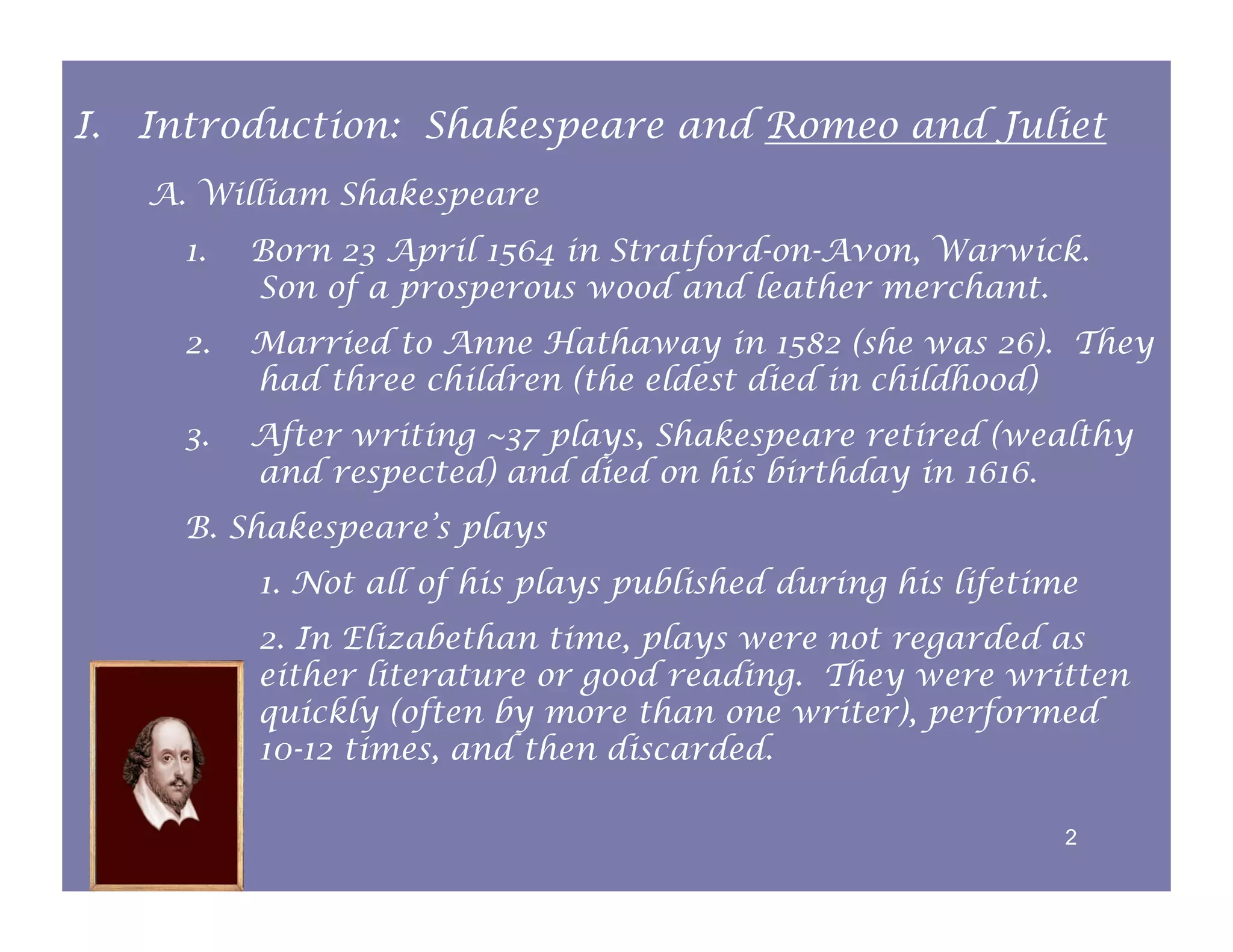Romeo and Juliet Introduction