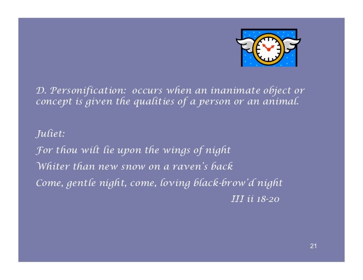 personification in romeo and juliet