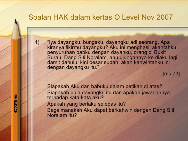Soalan Hikayat Awang Kamaruddin, Kertas O' Level 2002 