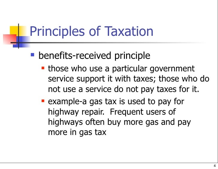 benefit principle of taxation economics benefit principle of taxation economics