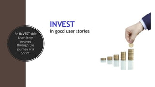 C2 General
An INVEST-able
User Story
evolves
through the
journey of a
Sprint.
 