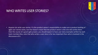 User stories explained