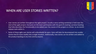 User stories explained