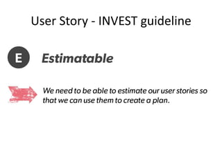 User Story - INVEST guideline

 