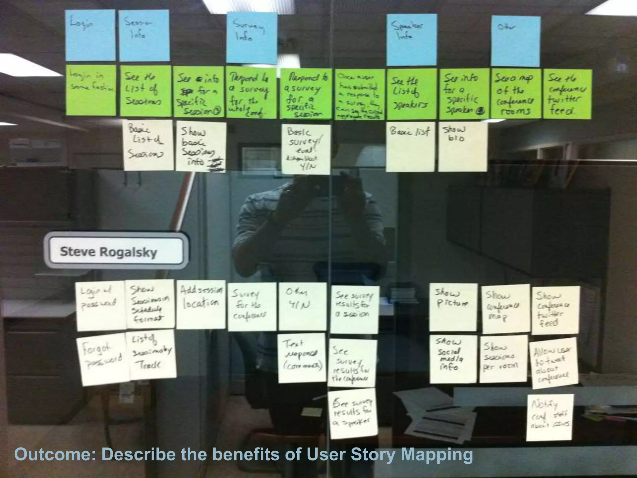 Outcome: Describe the benefits of User Story Mapping