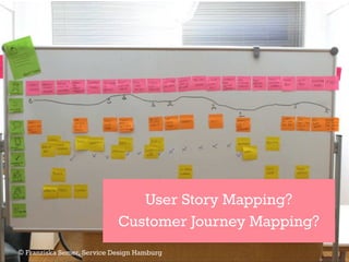 User Story Mapping?

Customer Journey Mapping?
© Franziska Semer, Service Design Hamburg
 