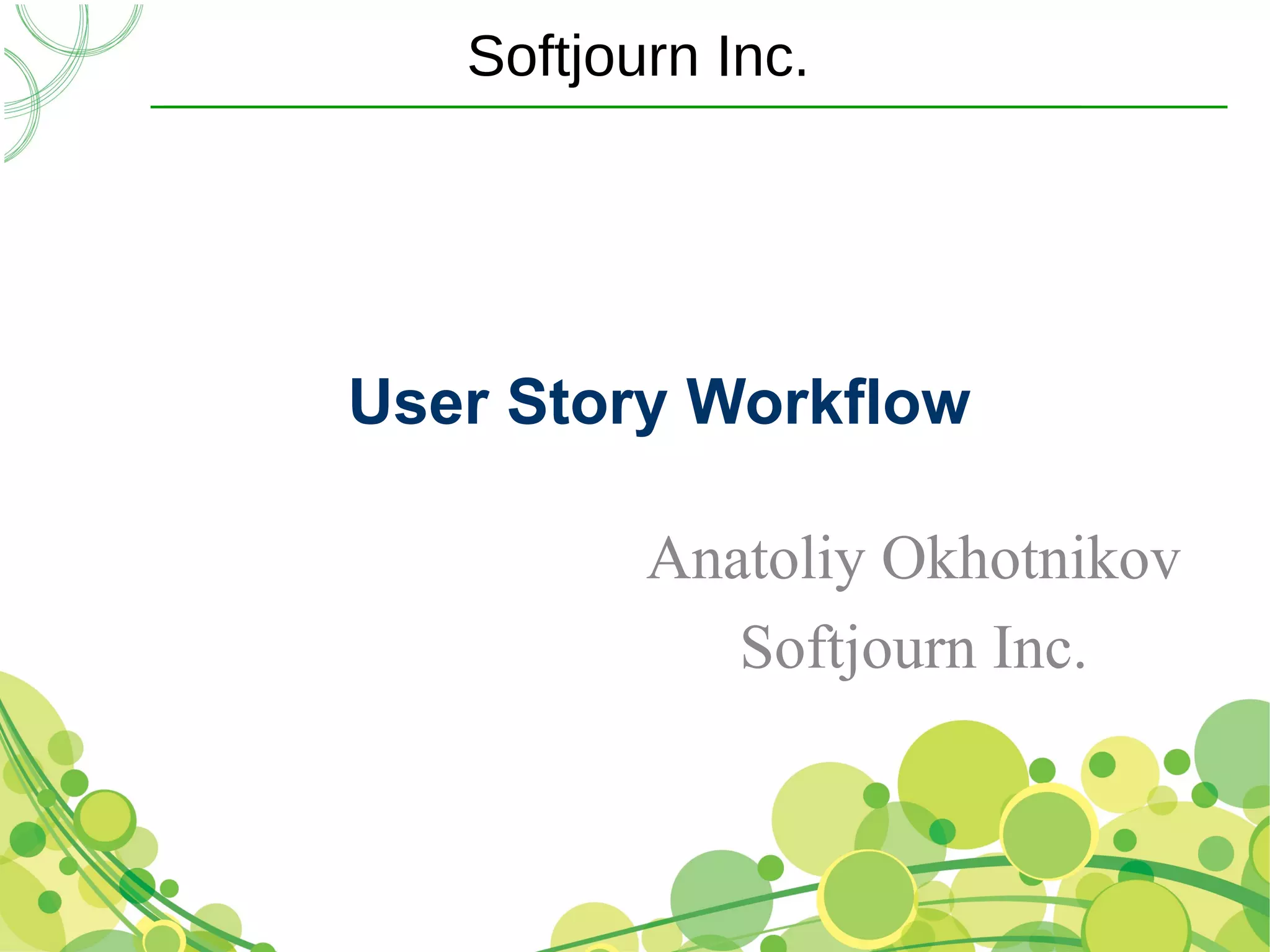User story workflow (eng) | PPT