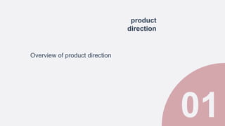 product
direction
Overview of product direction
 