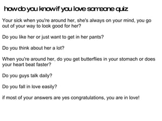 How do you know if you love someone | PPT