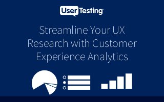 Streamline Your UX
Research with Customer
Experience Analytics
 