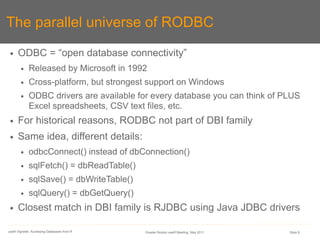 Accessing Databases from R | PDF