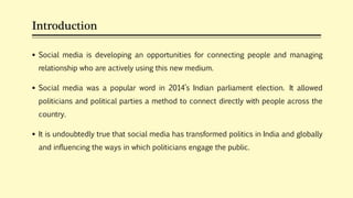 Uses and impact of social media in political campaigning | PDF