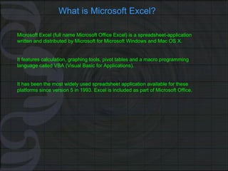 Uses & applications of microsoft excel in vph research | PPT