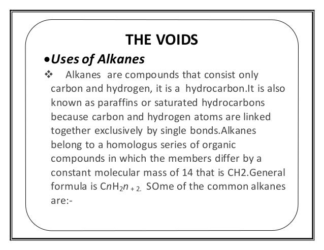 Uses Of Alkanes