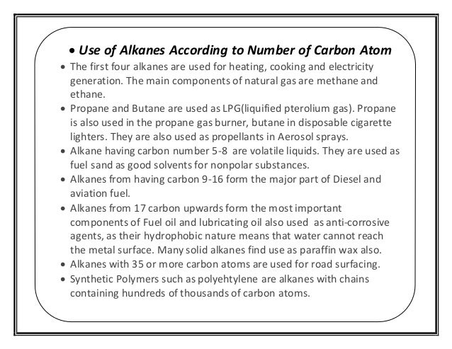 Uses Of Alkanes