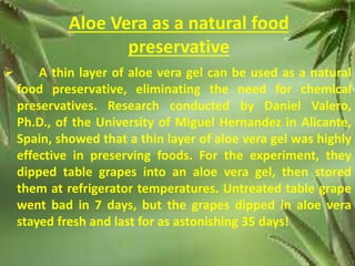 Uses of aloe vera | PPTX