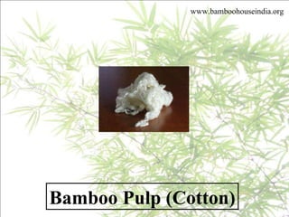 www.bamboohouseindia.org Bamboo Pulp (Cotton) 