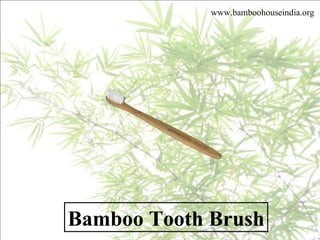 Bamboo Tooth Brush www.bamboohouseindia.org 