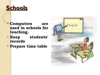 Various Applications of Computers in Daily Life and Different Sectors | PPT