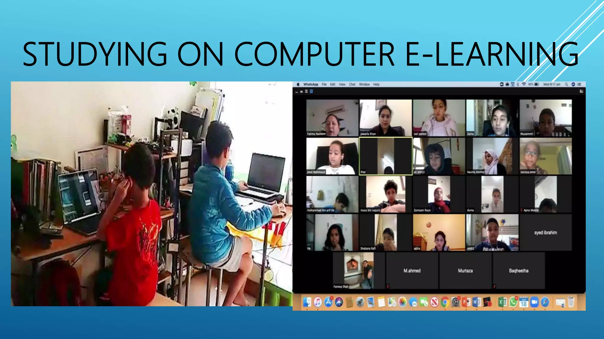 STUDYING ON COMPUTER E-LEARNING