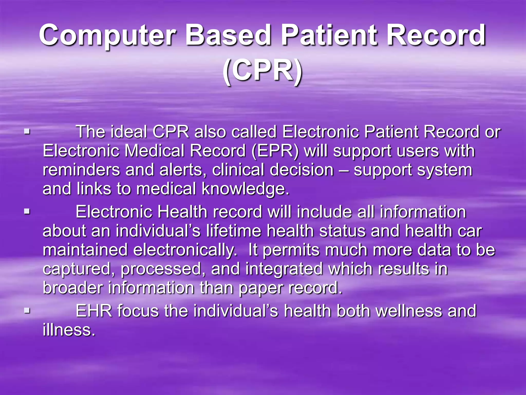 Uses of computer in hospitals and community.ppt