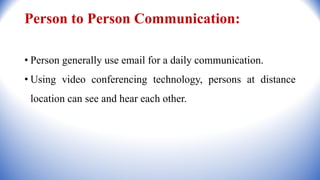 Uses of Computer Networks for communication | PDF